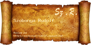 Szobonya Rudolf névjegykártya